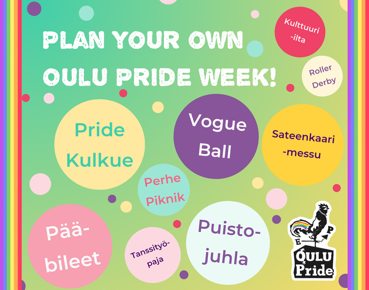Plan your own Oulu Pride week!