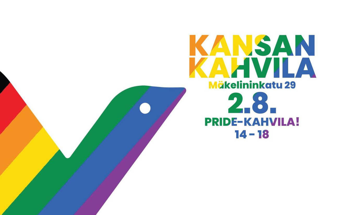 Kansan kahvila Mäkelininkatu 29 2.8. Pride-kahvila! 14-18