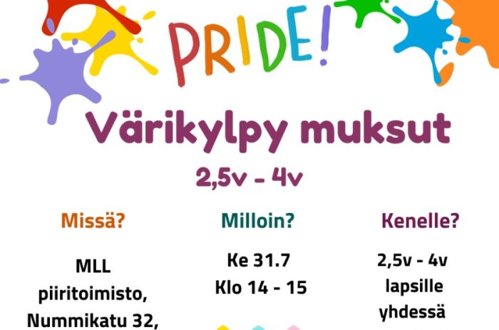 Värikylpy muksut tapahtumakuva