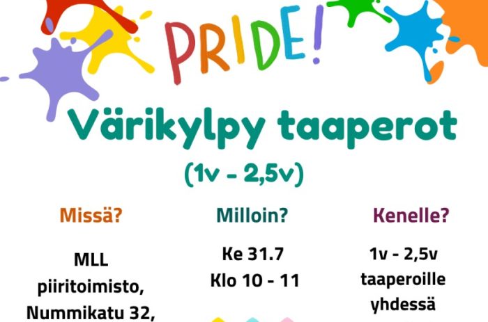 Värikylpy taaperot tapahtuman tapahtumakuva.