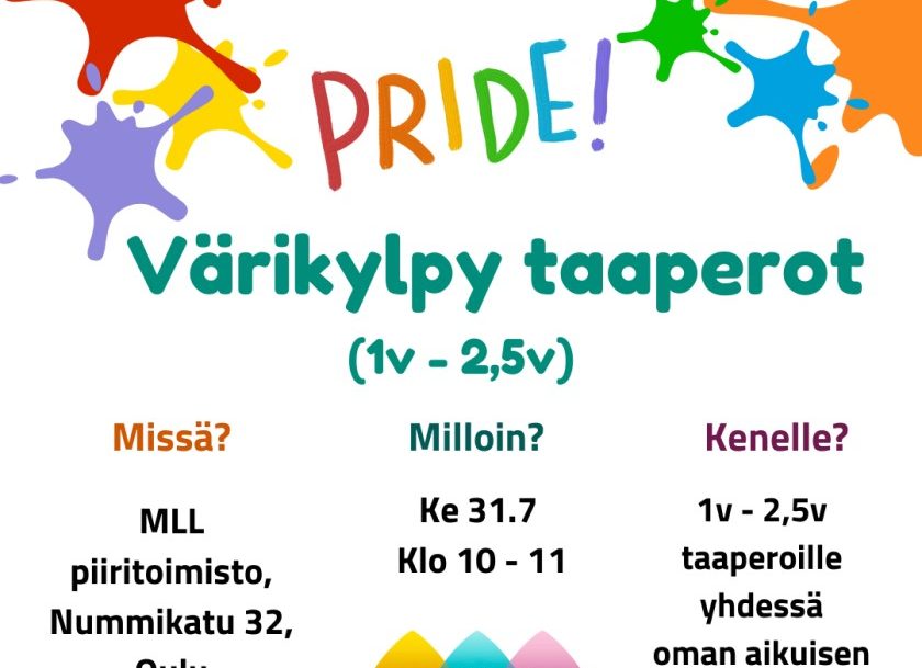 Värikylpy taaperot tapahtuman tapahtumakuva.